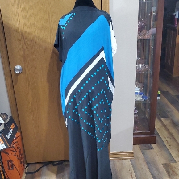 Opening Ceremony Women's Kaftan in Blue and Black - Picture 1 of 9